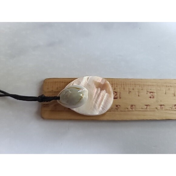 Adjustable Double Shell Pendant Necklace - Picture 9 of 10